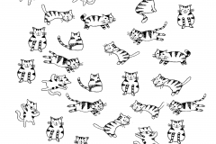 印刷用の動物のぬりえイラスト