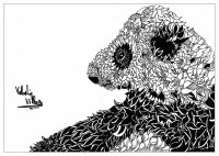 ダウンロード用の動物のぬりえイラスト