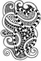 無料で印刷できる抗ストレス / 禅のぬりえイラスト