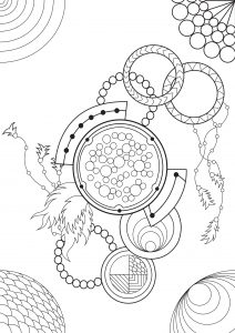 無料で印刷できる抗ストレス / 禅のぬりえイラスト