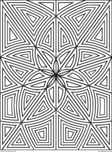 対称的な塗り絵迷路