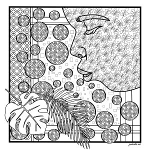 無料でダウンロードできるシンプルな抗ストレス / 禅のぬりえイラスト