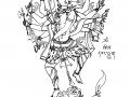 無料でダウンロードできるインドとボリウッドのぬりえイラスト
