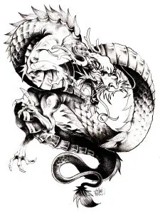恐ろしい中国の龍
