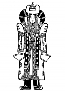 ダウンロード用の中国とアジアのぬりえイラスト