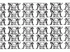 無料でダウンロードできるエジプトと象形文字のぬりえイラスト