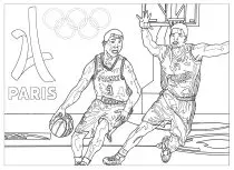 無料でダウンロードできるスポーツ / オリンピックのぬりえイラスト