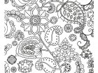 無料の子ども向け花と植物のぬりえイラスト