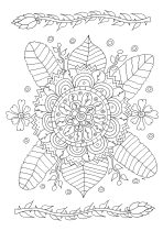 シンプルな花と模様