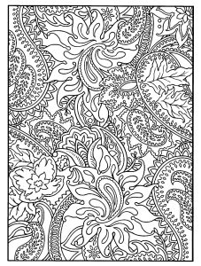 ダウンロード用の花と植物のぬりえイラスト