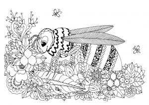 ハチと花
