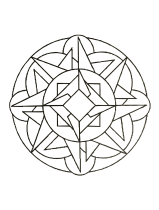 無料の子ども向け- Mandalas (Kids)のぬりえイラスト