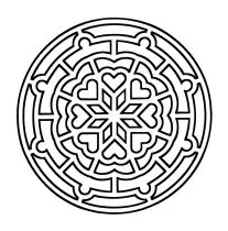 子ども向け- Mandalas (Kids)の無料ぬりえイラスト