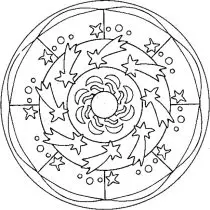 無料で印刷できる- Mandalas (Kids)のぬりえイラスト