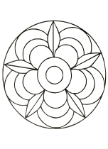 無料でダウンロードできる- Mandalas (Kids)のぬりえイラスト