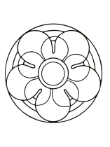 印刷して塗れる- Mandalas (Kids)のぬりえイラスト