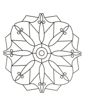 - Mandalas (Kids)の子ども向けぬりえイラスト