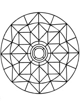 無料でダウンロードできるシンプルな- Mandalas (Kids)のぬりえイラスト