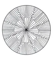 無料の子ども向け- Mandalas (Kids)のぬりえイラスト