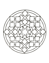 無料の子ども向け- Mandalas (Kids)のぬりえイラスト
