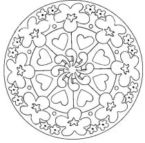 子ども向け- Mandalas (Kids)の無料ぬりえイラスト
