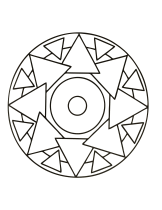 子ども向け無料の- Mandalas (Kids)のぬりえイラスト