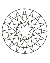 無料で- Mandalas (Kids)の子ども向けぬりえイラスト