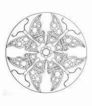 無料で- Mandalas (Kids)の子ども向けぬりえイラスト