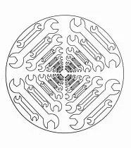 子ども向け- Mandalas (Kids)の無料ぬりえイラスト