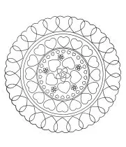 無料でダウンロードできる- Mandalas (Kids)のぬりえイラスト