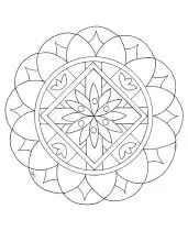 子ども向け- Mandalas (Kids)のぬりえイラスト
