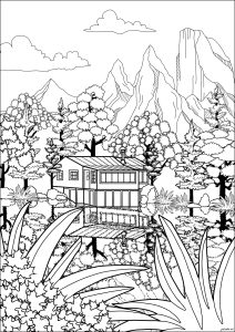 インディアンサマーのカナダの風景