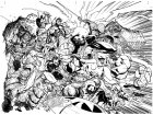 子ども向け本とコミックのぬりえイラスト