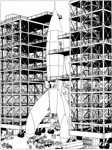 「月への目的地」ロケット