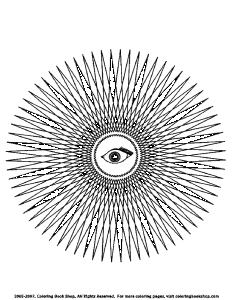 ダウンロード用のマンダラのぬりえイラスト