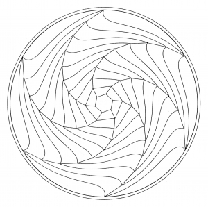 子ども向けマンダラのぬりえイラスト