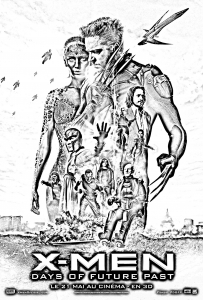 無料でダウンロードできるシンプルな映画のポスターのぬりえイラスト