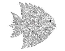 ゼンタングル模様の観賞魚