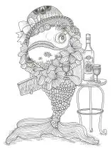 無料でダウンロードできる水の世界のぬりえイラスト