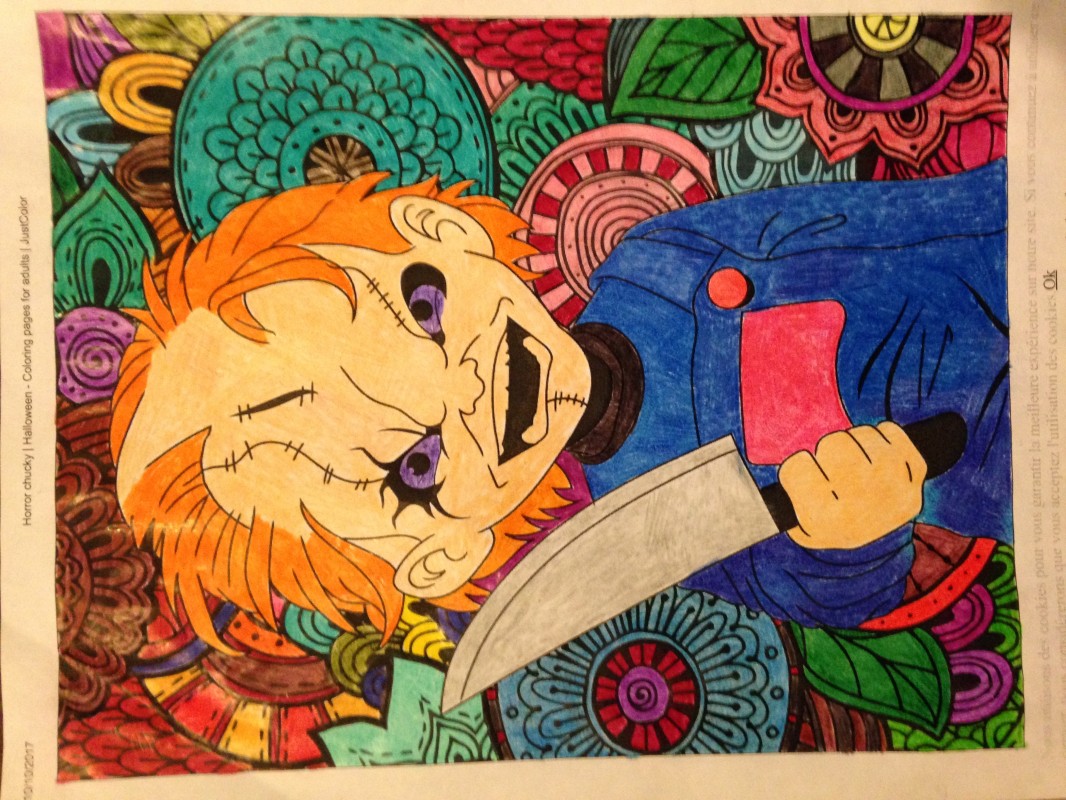 Horror chucky - Halloween Adult Coloring Pages