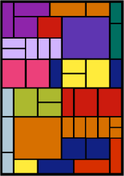 Creation by Anonymous from Coloring inspired by the geometric works of painter Piet Mondrian