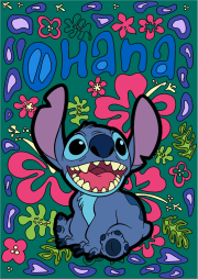 Création de Julia d'après Lilo and Stitch (Disney) with the text "Ohana"
