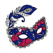 匿名 根据《Simple carnival mask with feathers》创作