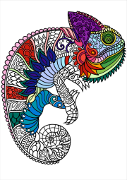 Creation by Anonymous from Chameleon, with complex and beautiful patterns