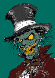 匿名 根据《The Mad Hatter in Zombie mode》创作