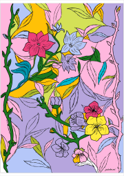 Werk von Anonym nach Flower hand drawing