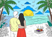 匿名 根据《Sunset in Bali》创作
