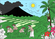 Werk von Anonym nach Serene Balinese landscape