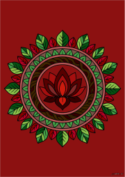 Lotus with symmetrical patterns をぬった 匿名 さんの作品
