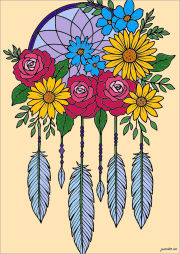 Creation by Anonymous from Elegant soothing floral dream-catcher